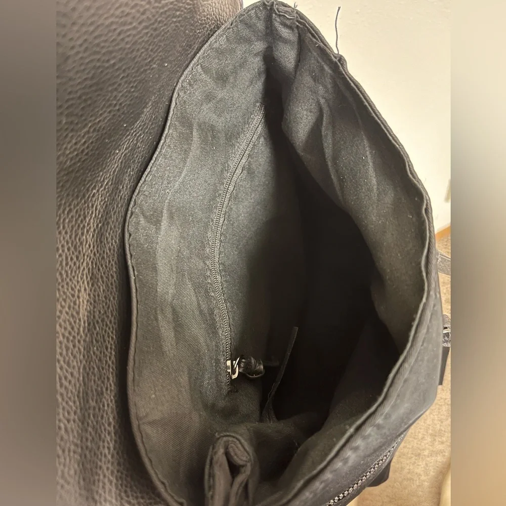 Botkier New York Mini Trigger Backpack Black Faux Leather